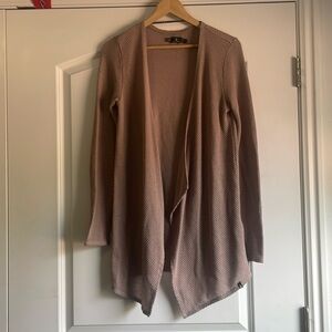 Volcolm size large tan taupe cardigan